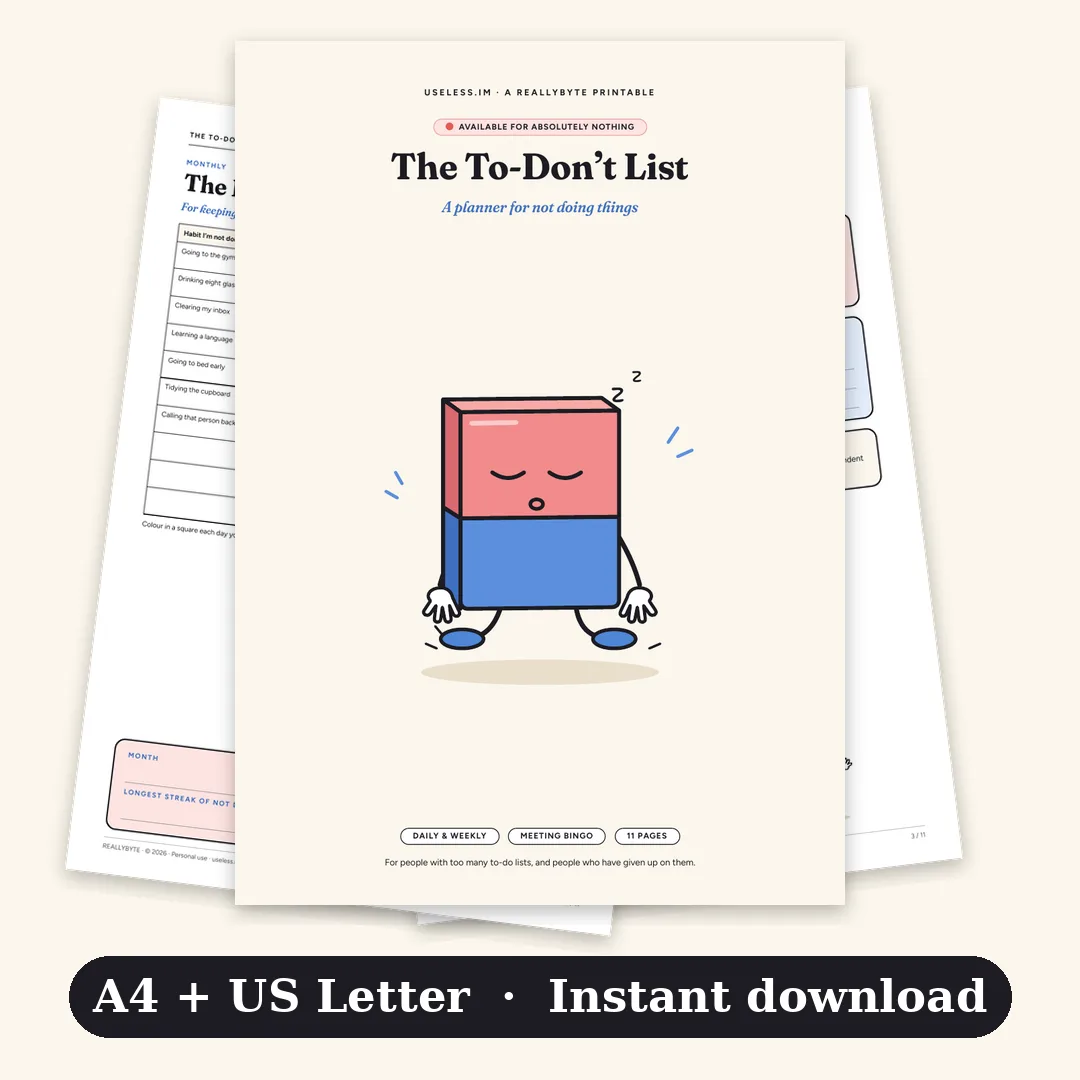 Cover of The To-Don’t List Planner